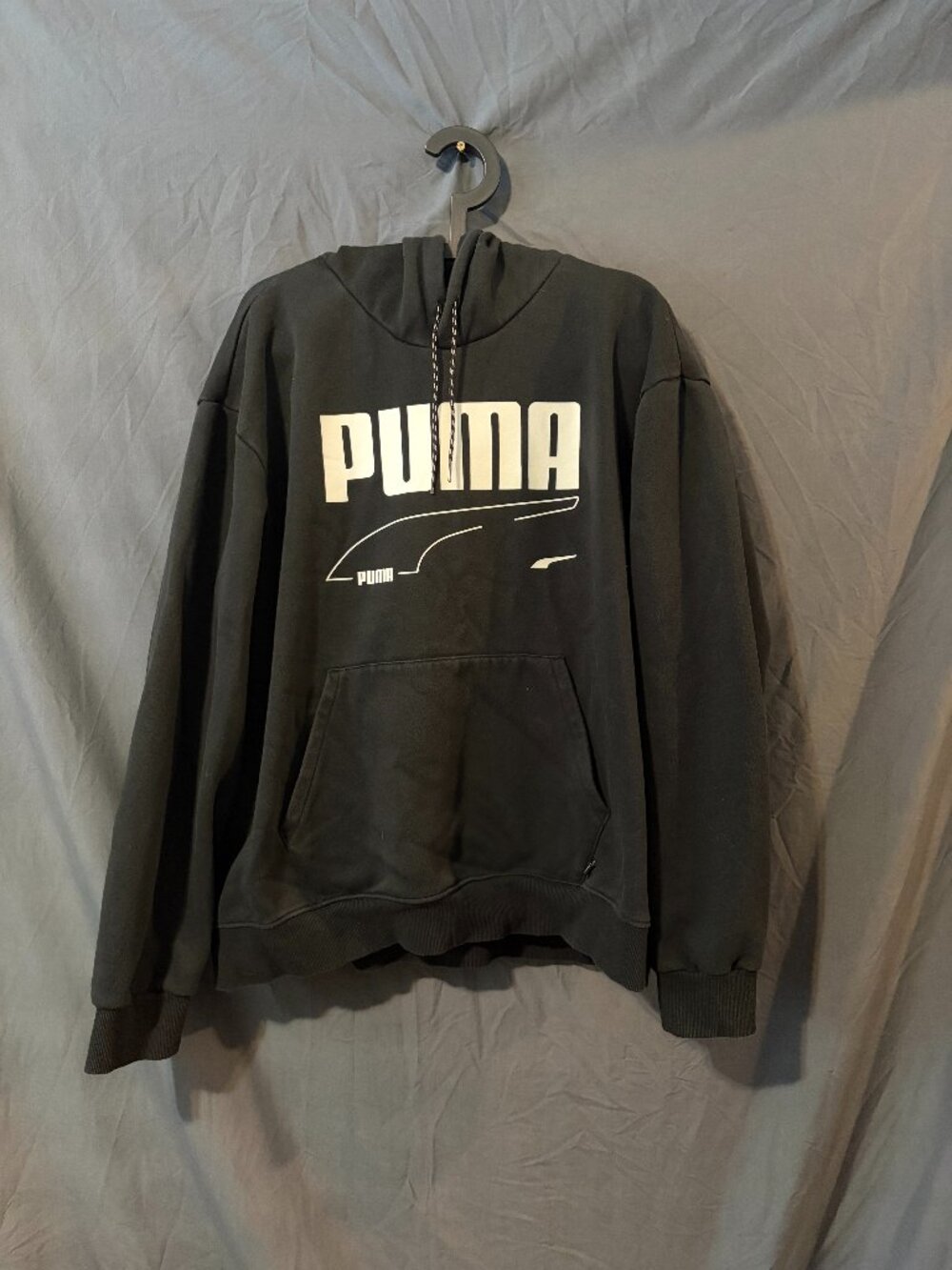 Puma Men's Black Graphic Pullover Hoodie Size XXL